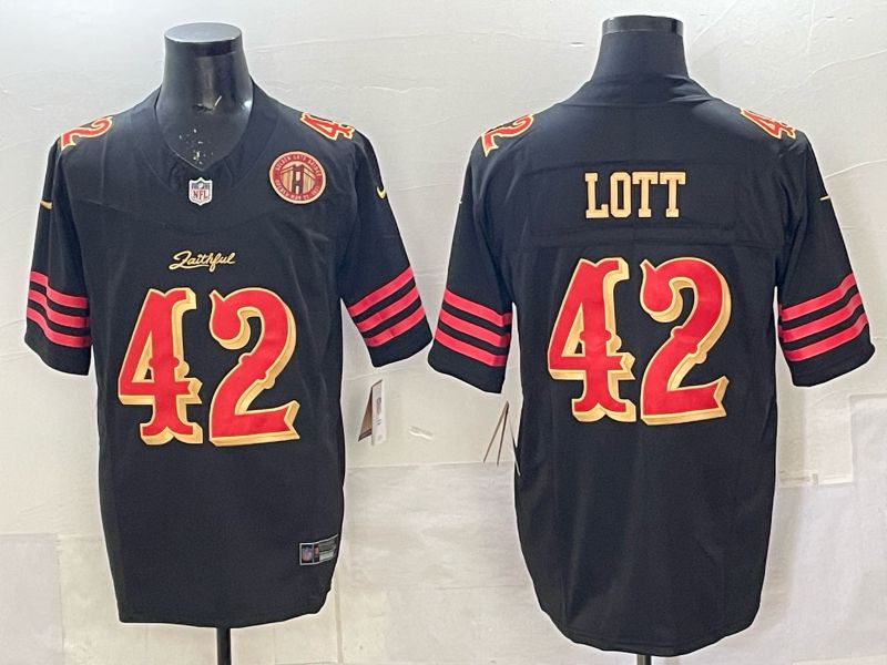 Men 2025 San Francisco 49ers #42 Lott black 5th generation Nike Limited NFL Jersey style 0018